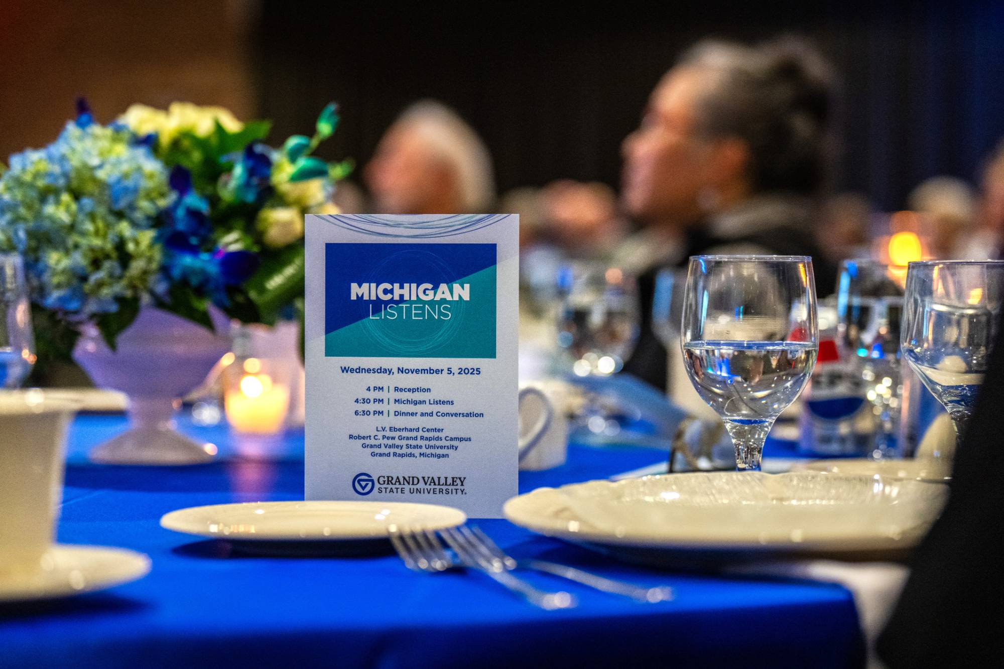 Dinner table at MI Listens